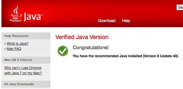 Java Version For Mac