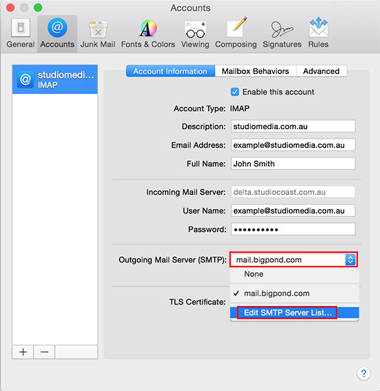 Yahoo outgoing mail server for mac